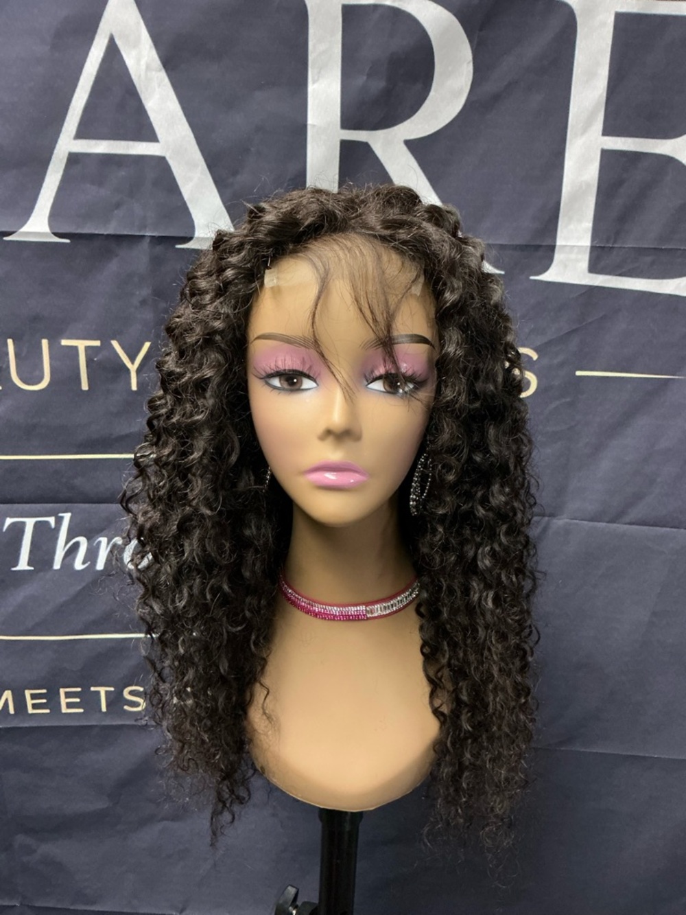 Natural Deep Brown Curly Wig - Women Hair
